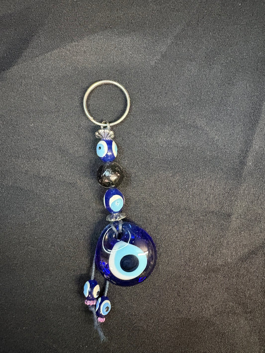 Stacked Evil Eye Protection Amulet Keychain