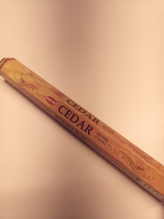 HEM Cedar incense sticks.
