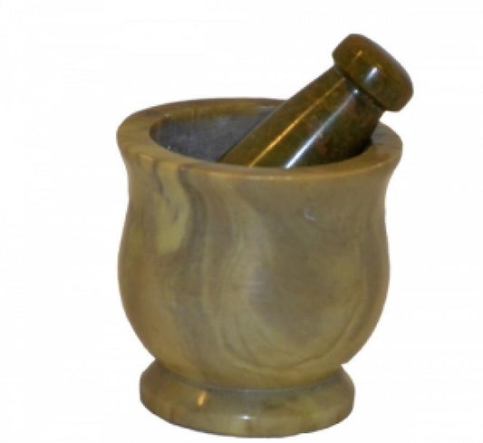 Soapstone Mortar &amp; Pestle – 3"H x 3"D