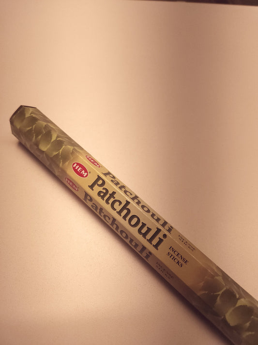 HEM Patchouli incense sticks.