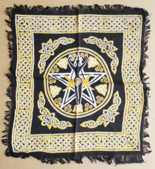 Pentagram Goddess of Earth Altar Cloth – 18"x18"