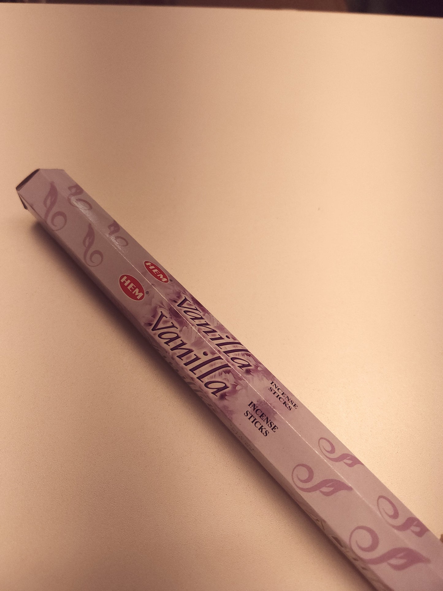 HEM Vanilla incense sticks.