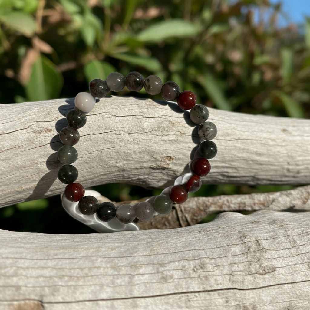 African Bloodstone Bracelet – Courage, Vitality and Protection